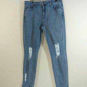 Womens Capri Size 10 30" Whisker Skinny Distressed